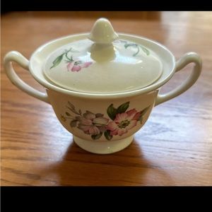 Vintage Sugar Dish w/Flowers